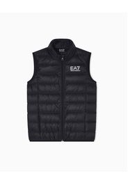Piumino gilet EA7 Junior nero imbottito in piuma 100 gr