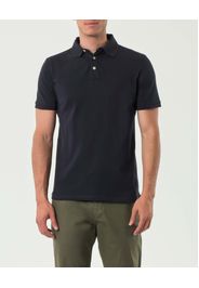 Polo mezza manica Impure blu in micro piquet di cotone stretch