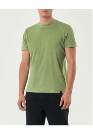 T-shirt mezza manica Impure salvia in cotone fiammato