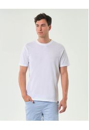 T-shirt mezza manica Impure bianca in cotone fiammato