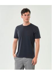 T-shirt mezza manica Impure blu in cotone fiammato