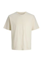 T-shirt Jack & Jones avorio in puro cotone con scritta originals