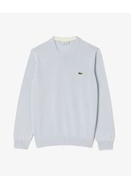 Maglia azzurra girocollo Lacoste in puro cotone