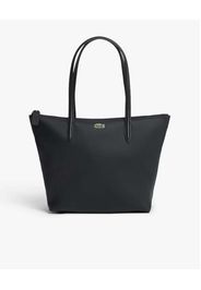Shopping bag piccola L.12.12 Concept Lacoste in mini piquè nera