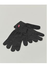 Guanti Levi's antracite tinta unita con piccola etichetta rossa porta logo e sistema touch screen