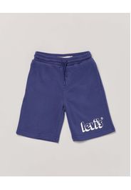 Bermuda blu in felpa con coulisse in vita e logo bianco sul fondo 4-8 anni