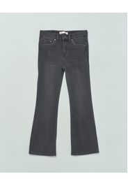 Jeans nero a zampa con baffature