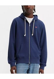 Felpa Levi's blu con cappuccio e chiusura zip con logo batwing piccolo