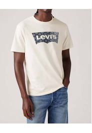 T-shirt panna mezza manica con logo batwing in grafica bandana davanti