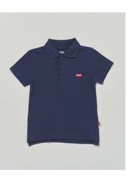 Polo Levi's blu mezza manica in piquet di cotone