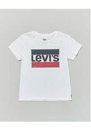 T-shirt Levi's bianca mezza manica con logo heroel frontale