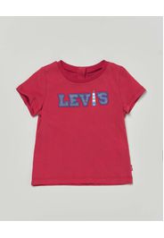 T-shirt Levi's rossa mezza manica con logo ricamato con faro