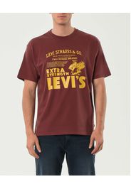 T-shirt mezza manica Levi's bordeaux con grafica logo vintage davanti