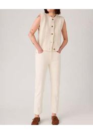 Pantaloni Levi's® bianchi 501 cropped in cotone stretch dalla linea straight