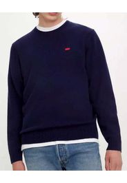 Maglia girocollo Levi's blu in lambswool