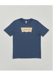 T-shirt Levi's blu jeans a maniche corte con logo batwing beige