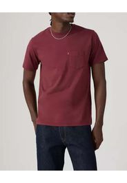 T-shirt mezza manica Levi's bordeaux con taschino al petto