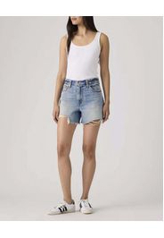Bermuda Ribcage Short Zip Levi's in denim chiaro sfrangiato