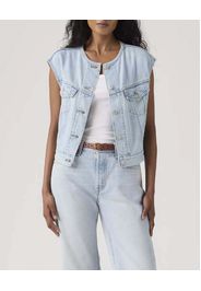 Gilet Shrunken anni '90 Lightweight Levi's in denim lavaggio chiaro