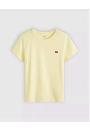 T-Shirt Perfect a maniche corte Levi's gialla in cotone con logo batwing piccolo
