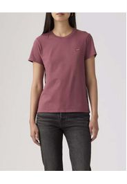 T-Shirt Perfect a maniche corte Levi's malva in cotone con logo batwing piccolo