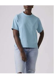 T-Shirt Vintage Levi's a maniche corte azzurra in cotone con scollo a giro