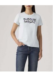 T-Shirt Perfect a manica corta Levi's azzurra con stampa batwing in fantasia floreale