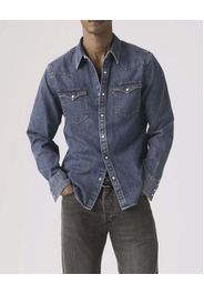 Camicia western Levi's lavaggio scuro in denim di cotone