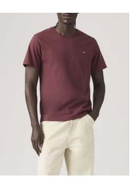 T-shirt girocollo Levi's bordeaux in cotone con logo ricamato