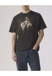 T-shirt Levi's nera in cotone con stampa grafica vintage