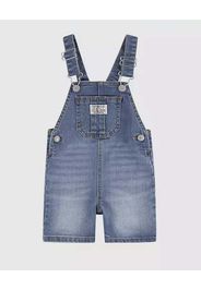 Salopette Levi's in denim di cotone a lavaggio medio stone washed