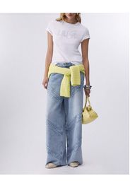 T-shirt Liu Jo bianca in cotone con logo in strass