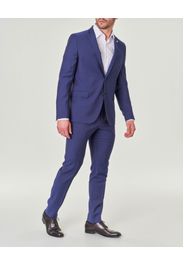 Abito blu royal in tela di lana