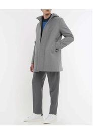 Parka Manuel Ritz grigio in panno di misto lana