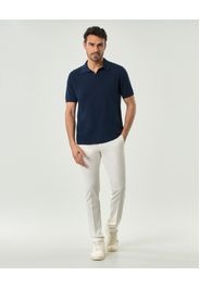 Pantalone chino Manuel Ritz panna in cotone stretch micro armatura