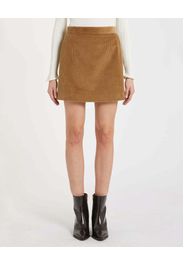 Minigonna color cammello Marella in velluto a coste in misto cotone
