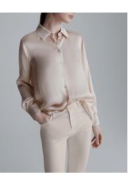 Camicia color panna Marella in raso di misto seta