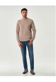 Maglia girocollo MC2 Saint Barth color noce in lambswool di pura lana