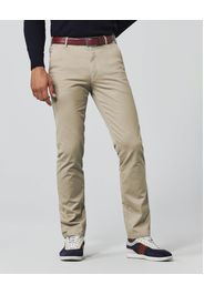Pantalone Bonn beige micro armatura in cotone stretch a gamba dritta