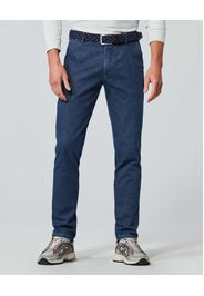 Pantalone chino Meyer in denim di cotone stretch lavaggio medio stone washed