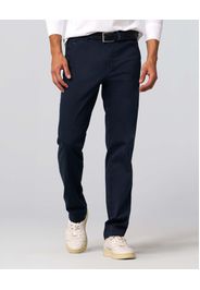 Pantalone chino Tokyo blu in tessuto armaturato di cotone stretch drop 6