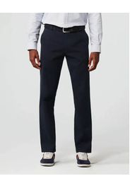 Pantalone chino Oslo blu in tessuto armaturato di cotone stretch drop 6