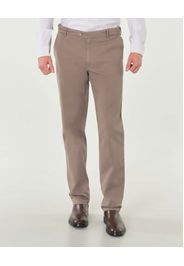 Pantalone chino Oslo color fango in cotone stretch micro rombetto drop 4