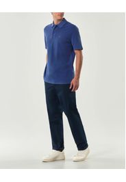 Pantalone Meyer chino Oslo blu in gabardina di cotone stretch drop 4