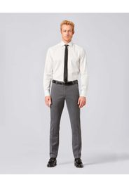 Pantalone Meyer Bonn grigio in sallia di misto lana stretch a gamba dritta