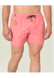 Boxer mare rosa tinta unita con taschino sul retro