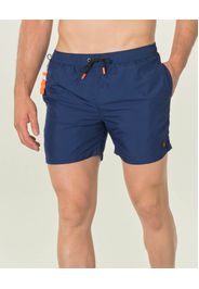 Boxer mare blu tinta unita con taschino sul retro