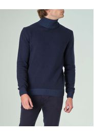 Dolcevita blu in misto lana e cachemire