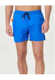 Boxer mare blu royal tinta unita con taschino sul retro