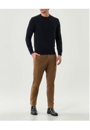 Maglia girocollo My Stuff blu mouliné in lana sulla finezza 7